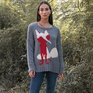 Wooden Ships Foxy Crewneck Sweater sz S/M Women's Pullover